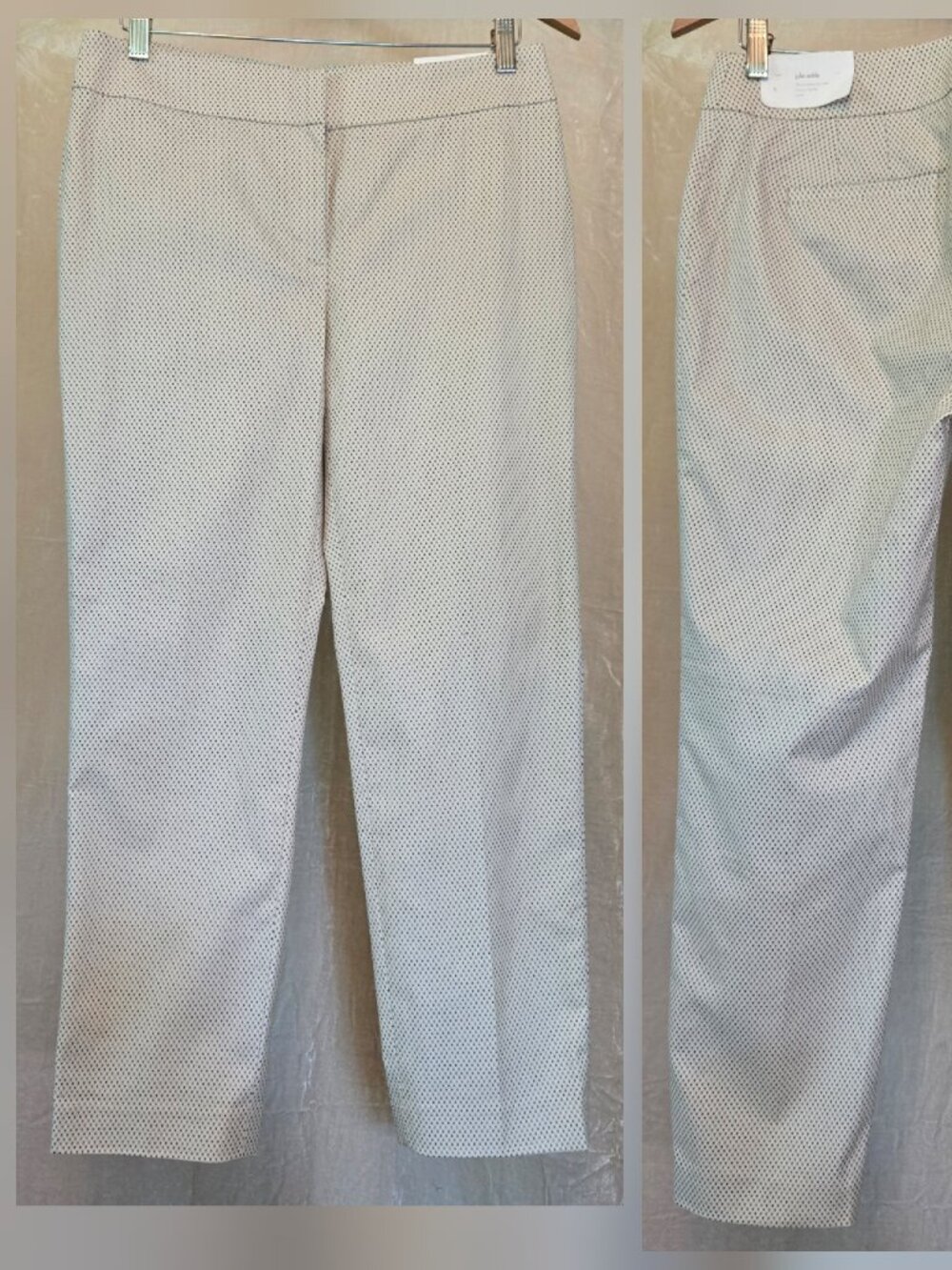 LOFT Julie Ankle Pants – Size 6 – Polka Dot Stretch Cotton – Curvy Fit